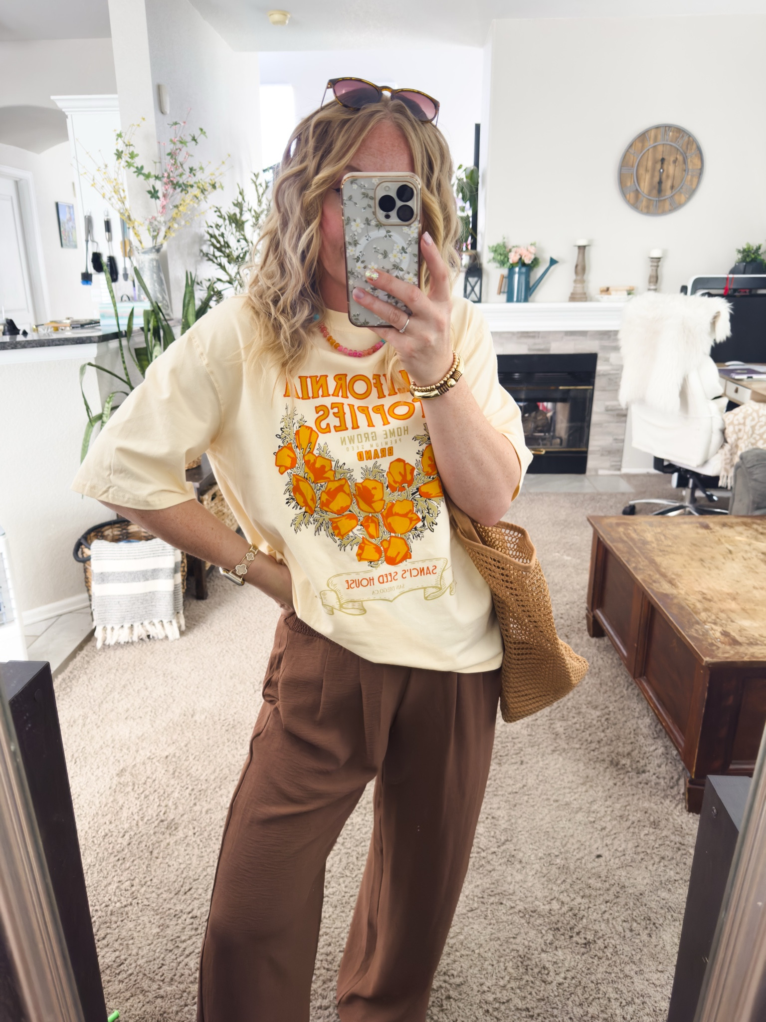 Summer graphic tee with brown flowy wide leg pants, tote bag and sandals






Amazon outfits, summer outfit inspo, outfit ideas, casual outfits amazon, amazon outfits every day, outfit ideas 2026, summer outfits, late summer outfits Amazon

#LTKootd #LTKSaleAlert #LTKPetite