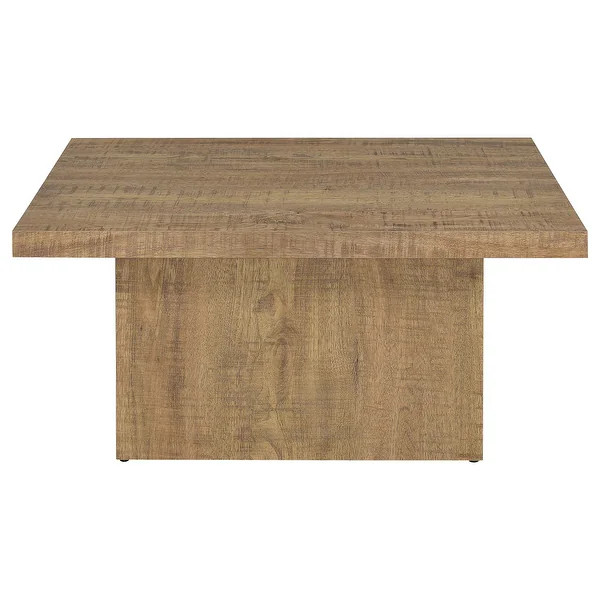 Devar Square Engineered Wood Coffee Table Mango Brown | Bed Bath & Beyond