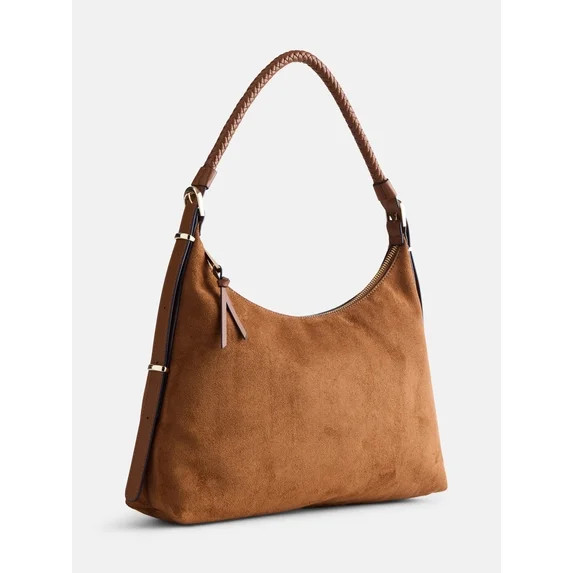 Scenario Women's Top Zipper Shoulder Bag, Cognac | Walmart (US)