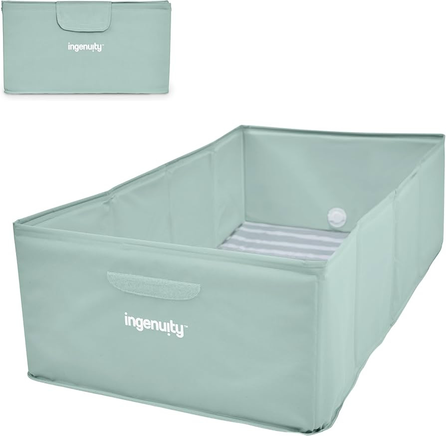 Ingenuity Tuckaway Toddler Folding Tub, Converts Shower to Tub, Folds to Store, Easy to Clean, No... | Amazon (US)