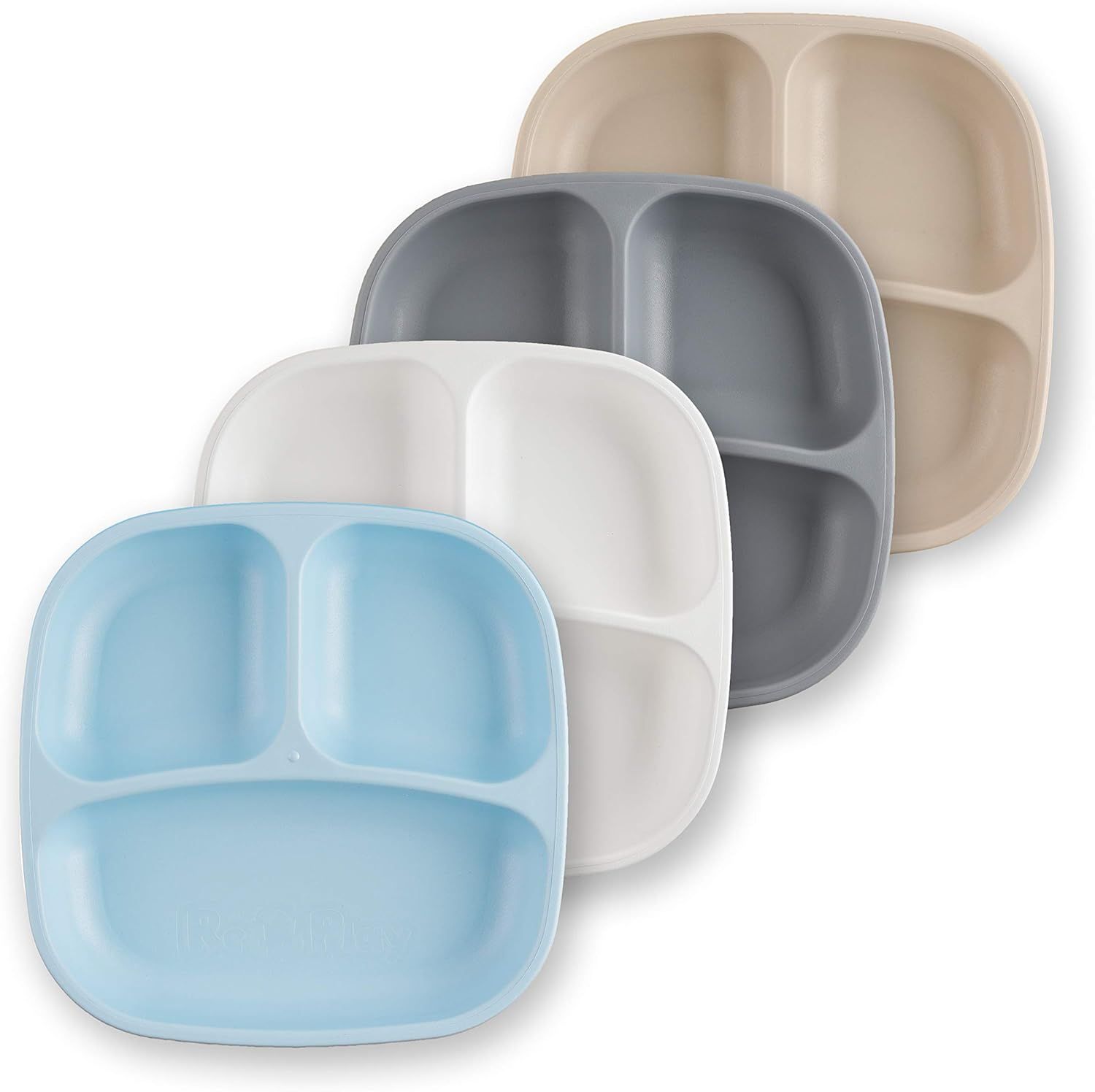 Re-Play Made in USA 4pk Divided Deep Plates in White, Ice Blue, Sand, Grey | Made from Eco Friend... | Amazon (CA)