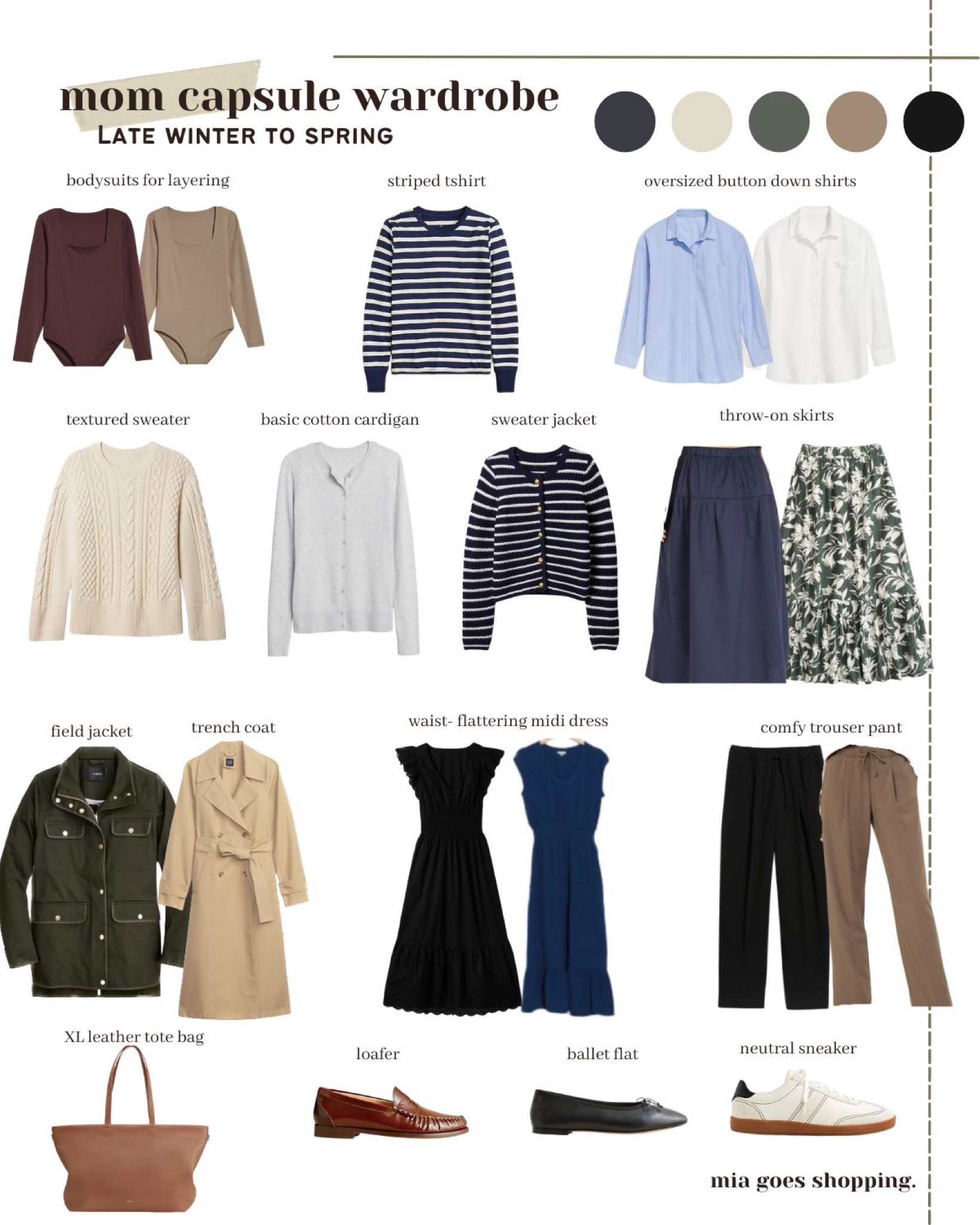The ground is covered in snow and it’s barely above freezing but I’m dreaming of new spring clothes! 

Here’s what’s on my list for the spring to winter transition. I’ve been loving wearing comfortable, flattering, midi dresses and skirts at home during the day. They help me to feel put together as a stay-at-home mom without having to put a ton of effort into getting ready. And they’re surprisingly toddler mom friendly? Who knew. 

I ordered some elastic waist trouser pants for everyday too. Sometimes you just get sick of leggings, right? 

Mom capsule wardrobe. Easy outfits. Traditional fashion. Modest mom style. New England outfit ideas. Trench coat. Springs finds 

#LTKstyletip #LTKsalealert #LTKfindsunder100