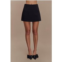 Alix Suiting Mini Skort - Black I MESHKI I Size M | MESHKI US