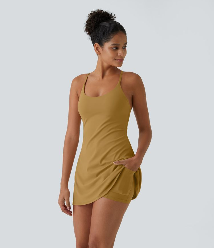 Women’s Softlyzero™ Plush Backless Active Dress-Easy Peezy Edition - Halara | HALARA