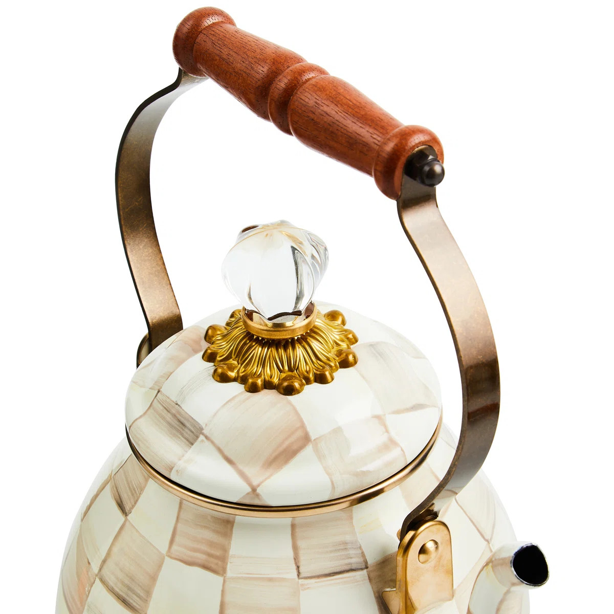 Mocha Check 2 Quart Tea Kettle | Wayfair North America