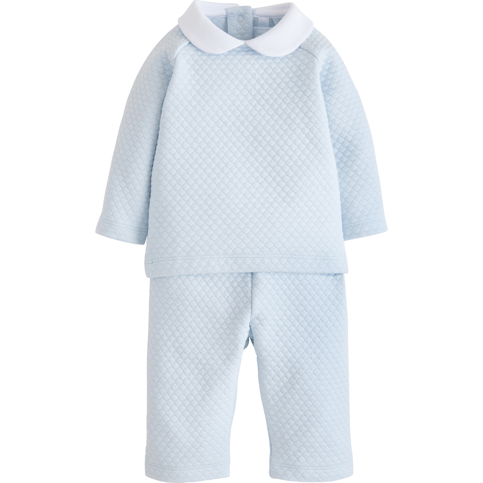 Quilted Pant Set, Light Blue | Maisonette