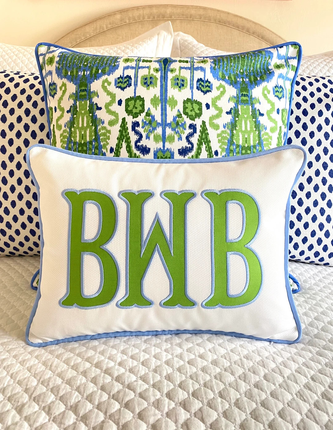 Applique Monogram Pillow Cover - Etsy | Etsy (US)