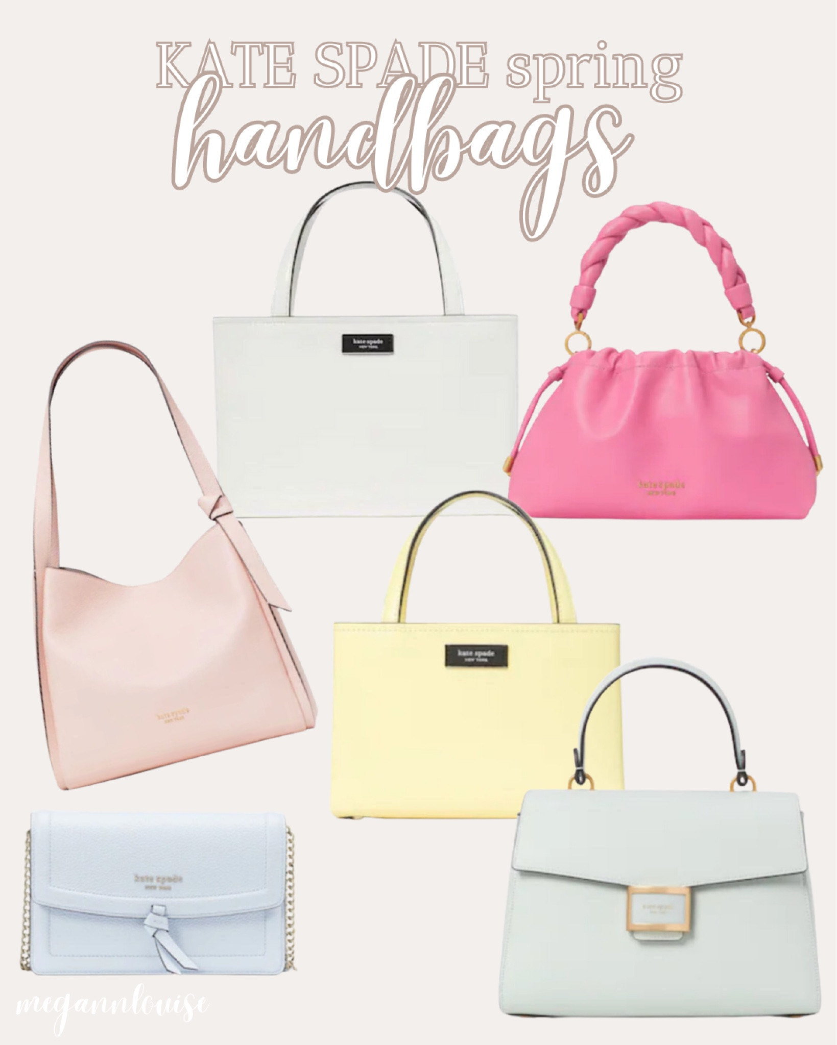 Cute Easter or spring time handbags from Kate spade! Loving the pastel colors this season! 

#LTKSeasonal #LTKitbag #LTKstyletip