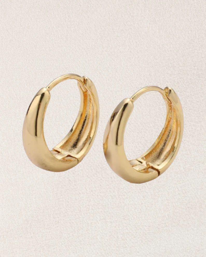 Classic Huggie Hoop Earrings - Gold Filled Hoop Earrings - Simple Gold Hoops - Small Hoop Earring... | Etsy (US)