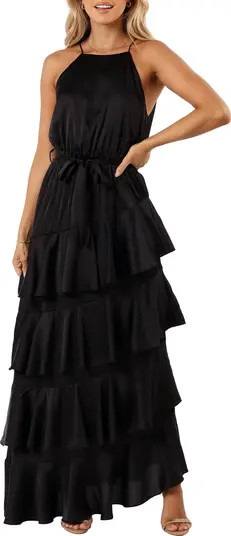 Annalise Ruffle Satin Dress | Nordstrom