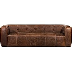 POLY & BARK Capa Sofa in Full-Grain Semi-Aniline Italian Tanned Leather in Chocolate Brown | Amazon (US)