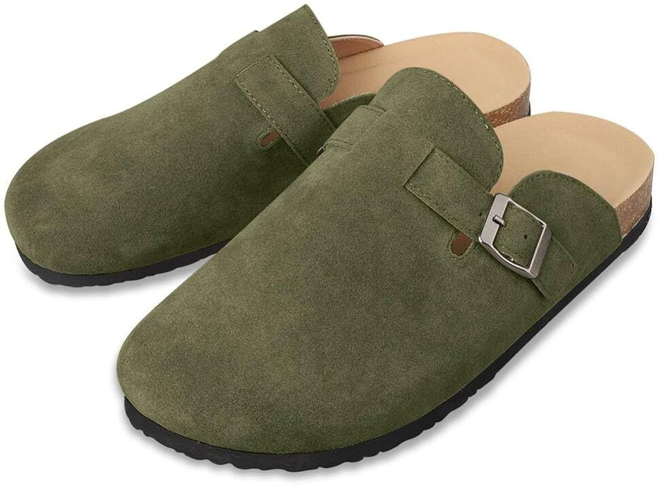 Boston Clogs for Women Men Dupes Unisex Arizona Delano Slip-on Potato Shoes Footbed Suede Cork Cl... | Amazon (US)