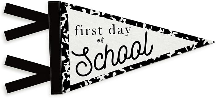 First Day of School Pennant Flag Banner, Back to School Sign | Amazon (US)