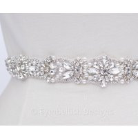 Crystal Bridal Belt Rhinestone & Pearl Wedding Sash | Etsy (US)