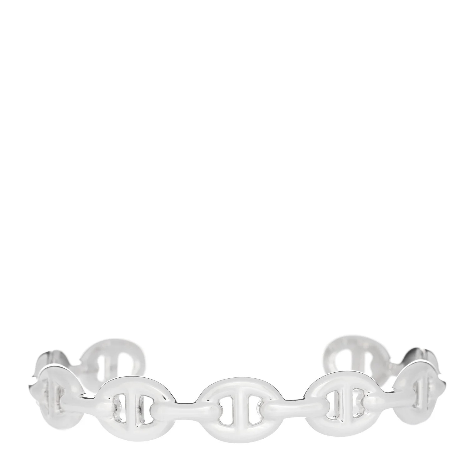 Sterling Silver MM Chaine d'Ancre Enchainee Cuff Bracelet ST | FASHIONPHILE (US)