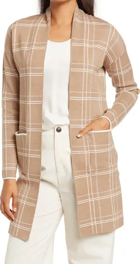 Ellen Tracy Two-Tone Jacquard Sweater Cardigan | Nordstromrack | Nordstrom Rack