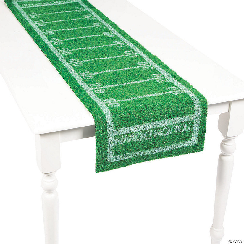 15 3/4" x 5 Ft. Football Artificial Grass Table Runner | Oriental Trading Company