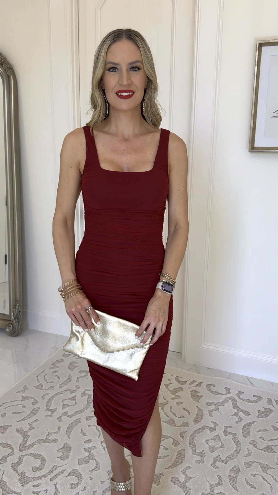 These mesh stretchy body con dresses are comfortable and flattering. I’ve linked several that I really like. This color is sold out but I have linked the exact style in other color/patterns. 

They’re perfect for spring and summer weddings. 

#everypiecefits

Spring wedding guest dress
Summer wedding guest dress
Midi dress
Cocktail dress
Fancy dress
Date night dress
Dinner dress

#LTKVideo #LTKparties #LTKwedding