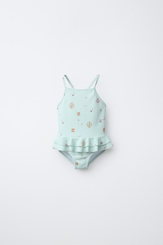 1-6 YEARS/ CIRCUS RUFFLE SWIMSUIT | Zara US