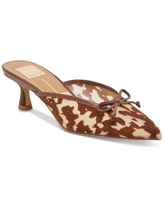 Dolce Vita Women's Cleo Bow Slip-On Kitten-Heel Mules - Macy's | Macy's