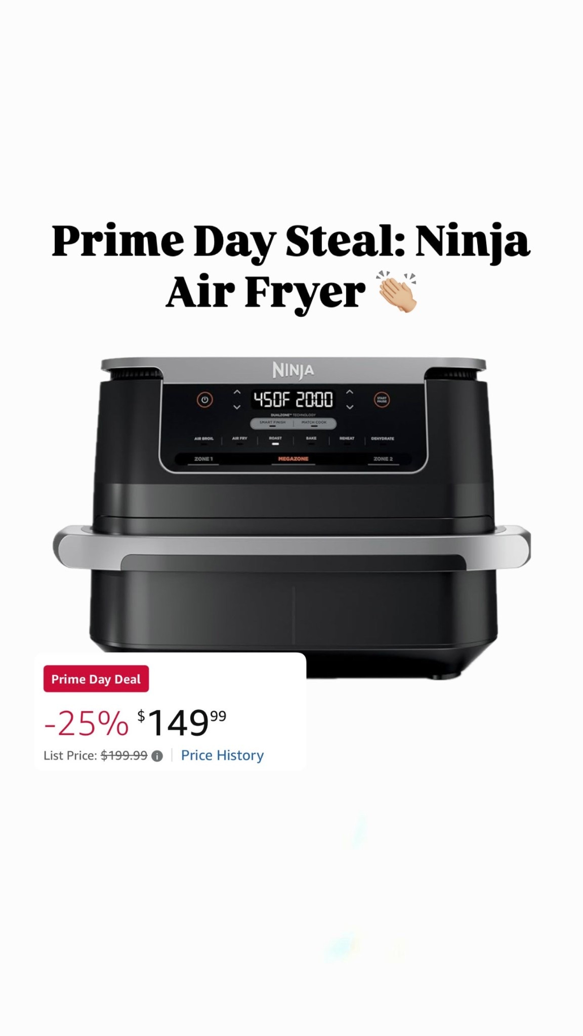 Y’all this air fryer is a game changer and it’s on sale for Prime Day 🔥
It’s HUGE — I can cook a full meal in one go or split it for different foods at the same time 🙌🏼 perfect for busy nights or feeding the whole fam.
Linking it in my LTK while it’s marked down!

#PrimeDayFinds #AirFryerWin #LTKHome #AmazonDeals #KitchenMustHave

#LTKSaleAlert #LTKHome #LTKFamily