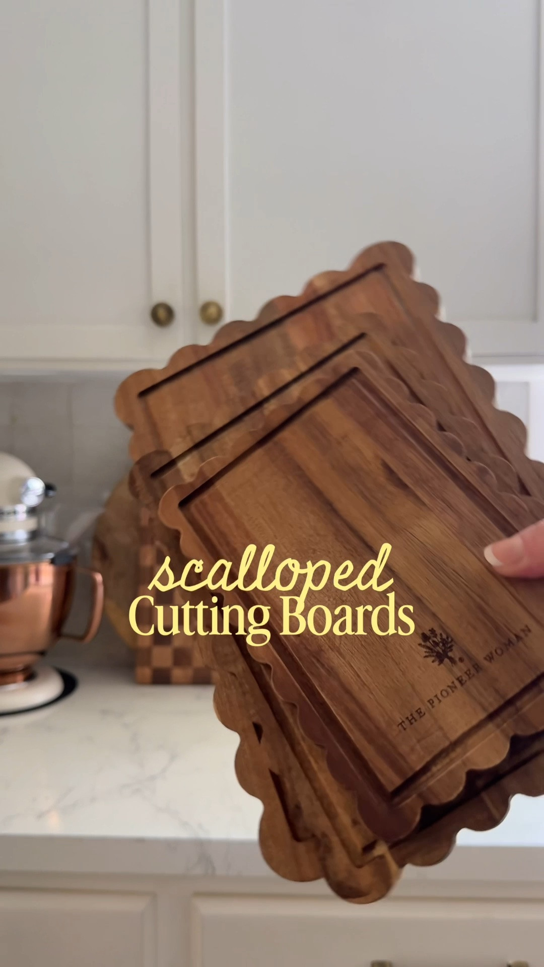 Kitchen counter styling- Scallop wood cutting boards, set of 3 back in stock ! 

*Stems are from @hobbylobby#LTKFindsUnder50 #LTKStyleTip

#LTKHome #LTKSeasonal #LTKmomlife #LTKdayinmylife