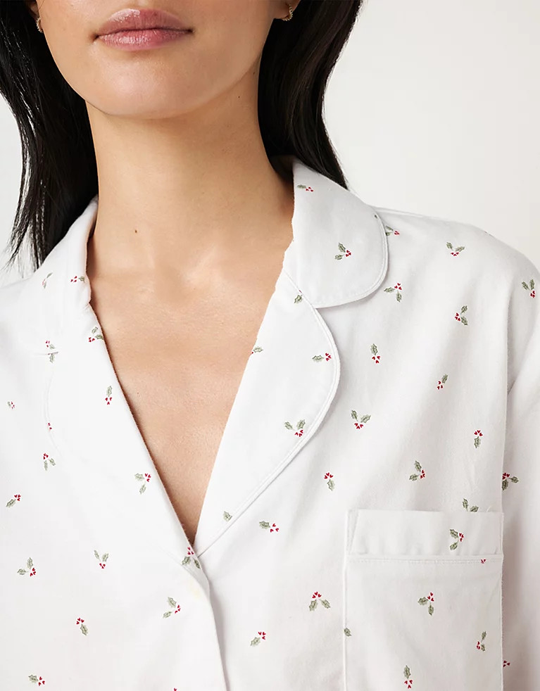 Brushed Cotton Holly Pyjama Set | The White Company UK & ROW