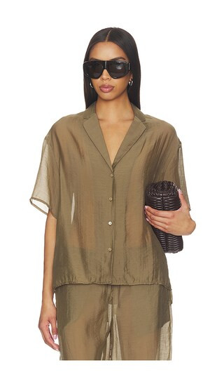 Manon Shirt in Dark Khaki | Revolve Clothing (Global)
