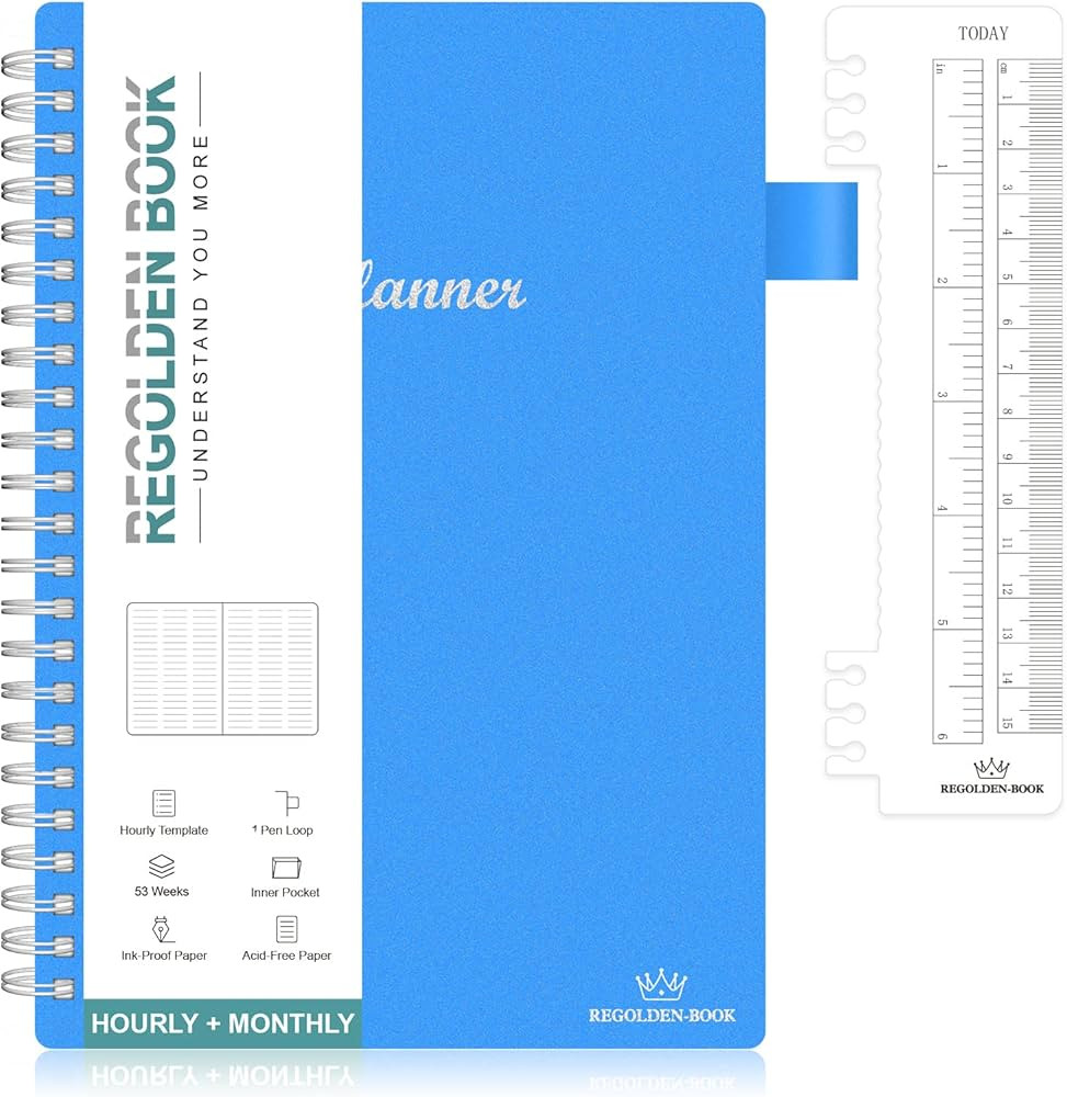 Weekly Schedule Planner Undated with Year Weekly Monthly, Regolden-Book Hourly Appointment Book A... | Amazon (US)