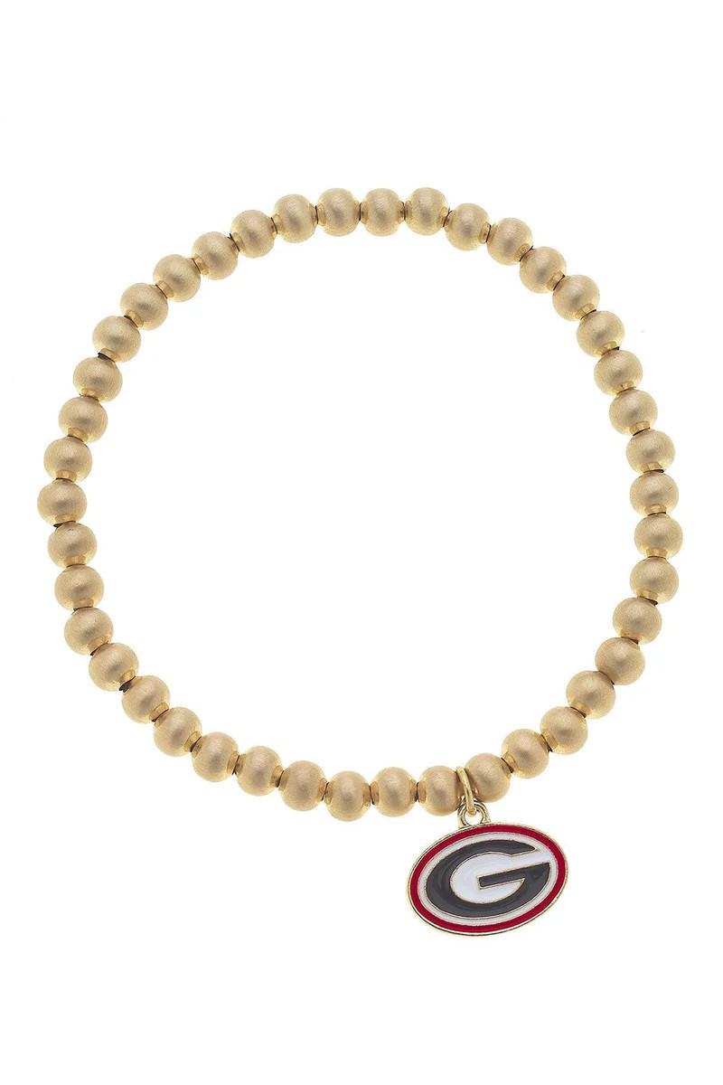 Georgia Bulldogs Ball Bead Stretch Bracelet | CANVAS
