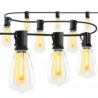 WYZM 25Lights 50 ft. Outdoor String Lights Waterproof and Shatterproof, Patio Hanging Lights Outd... | The Home Depot