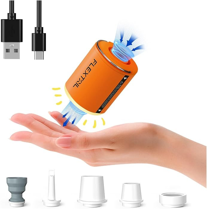 FLEXTAILGEAR Portable Air Pump with Camping Lantern Tiny Pump 2X 4kPa Air Pump for Inflatables Re... | Amazon (US)
