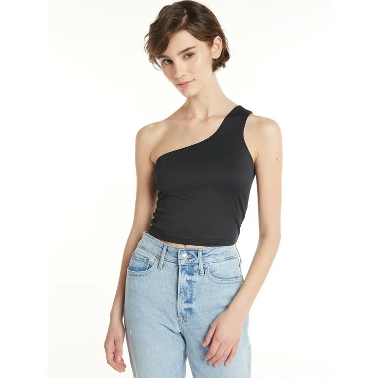 Madden NYC Women's One Shoulder Tank Top, Sizes XS-XXXL | Walmart (US)