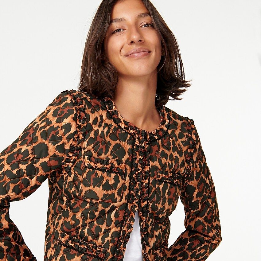 Quilted lady jacket in leopard with PrimaLoft® | J.Crew US