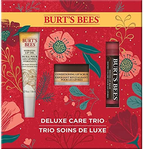 Burt's Bees Deluxe Care Trio Holiday Gift Set, 3 Lip Products, Conditioning Lip Scrub, Hydrating ... | Amazon (CA)