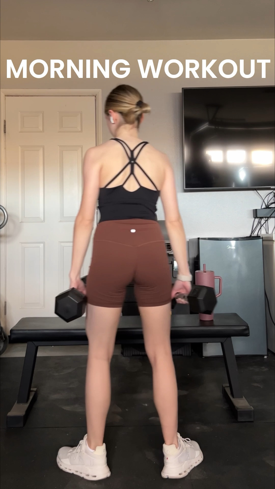 today’s workout outfit! 🖤
tank top - size small 
shorts - size small (code REESE15)
shoes - size 7

#LTKfitnessgoals #LTKActive #LTKootd