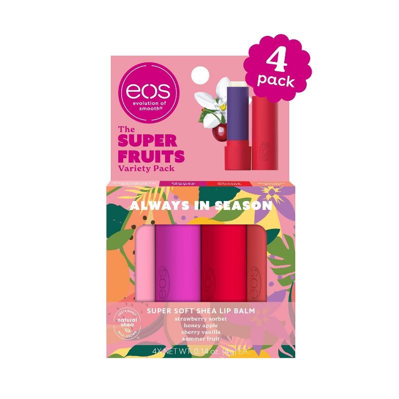 eos Lip Balm Sticks - Super Fruits - 4pk | Target