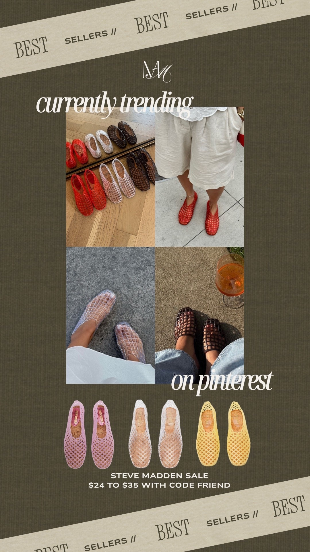 Code: FRIEND
Loving the Jelly flats trend currently! I just placed an order for the yellow and clear pair! They look so so cute and will be perfect for spring and summer! Spring fashion 