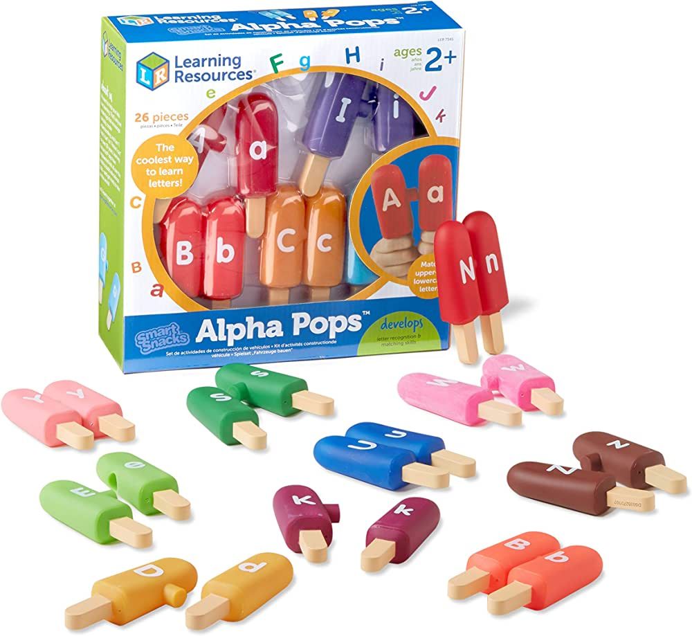 Learning Resources Smart Snacks Alpha Pops, 26 Pieces, Age 2+, Toys for Toddlers, Toddler Alphabe... | Amazon (US)