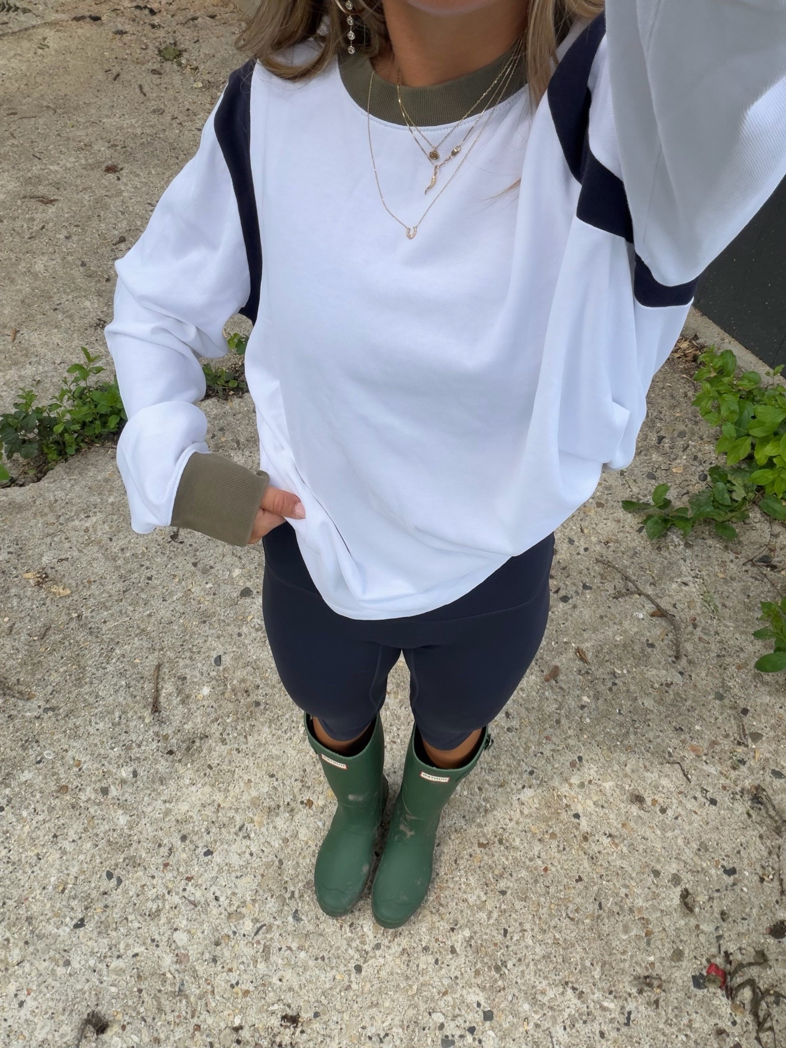 this colorway is sold out but wearing a large!