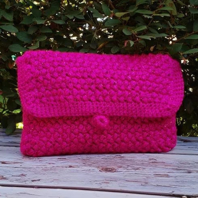 Crocheted Boho Clutch Bag Mothers Gift From Daughter in Law | Etsy | Etsy (US)
