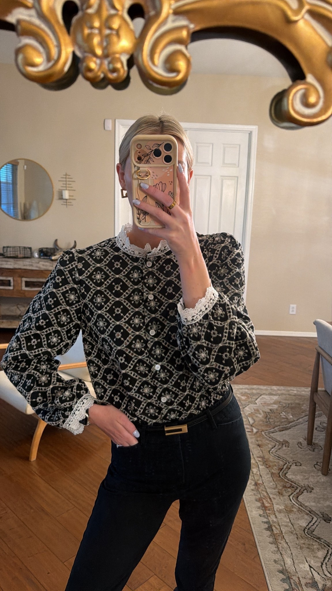 Spring Lace Embroidered Floral Ruffle Blouse 🖤

#LTKootd #LTKgrwm #LTKdayinmylife