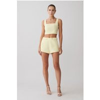 Josephine Cotton Shorts With Waistbands / Lemon | MESHKI | XXL | MESHKI US