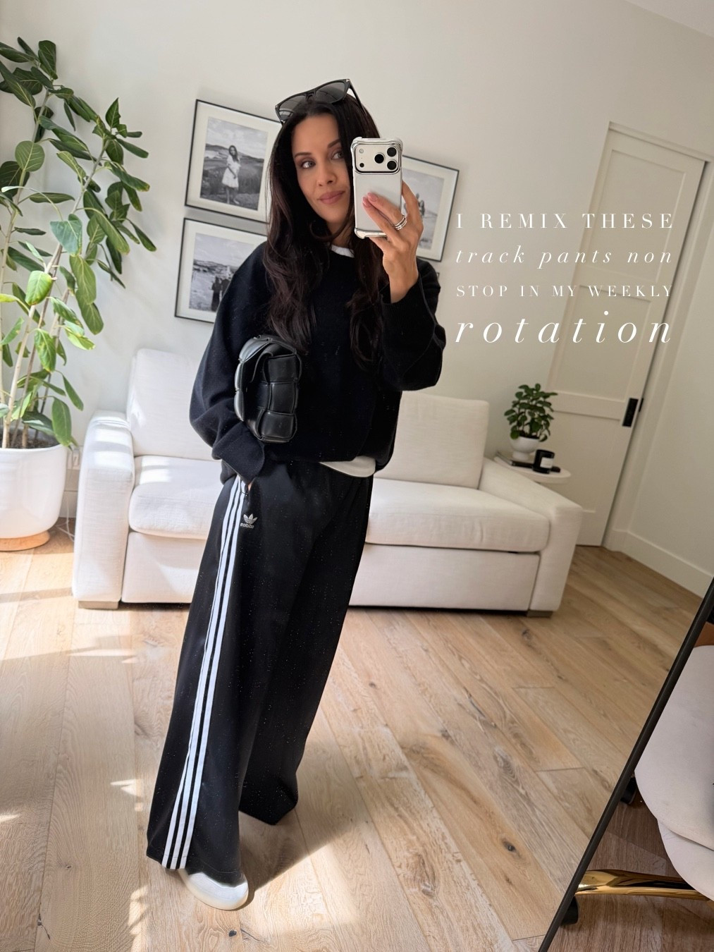Mom style- love a pair of track pants mixed with a crew neck sweater to ease into Fall

#LTKmomlife #LTKgrwm #LTKootd