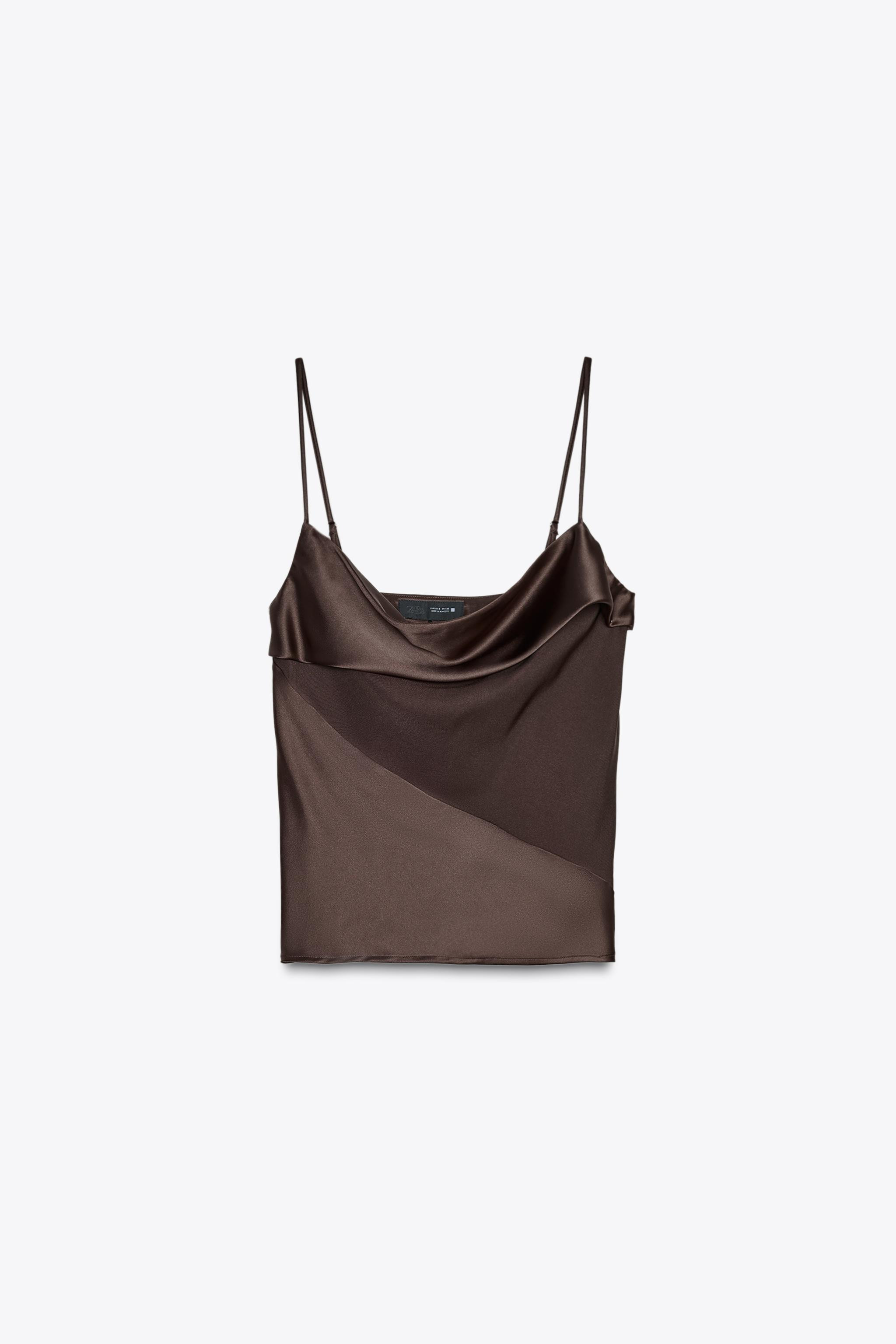 SATIN TRIM CAMISOLE TOP | Zara UK