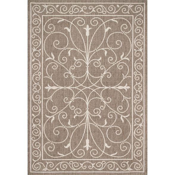 nuLOOM Machine Made Kathleen Outdoor Krem Area Rug | Target