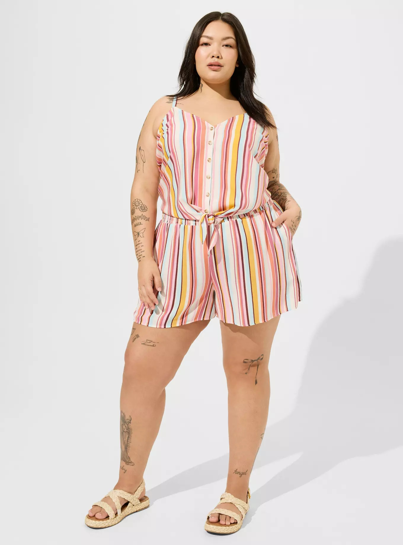Pull-On Washable Gauze High-Rise Short | Torrid (US & Canada)