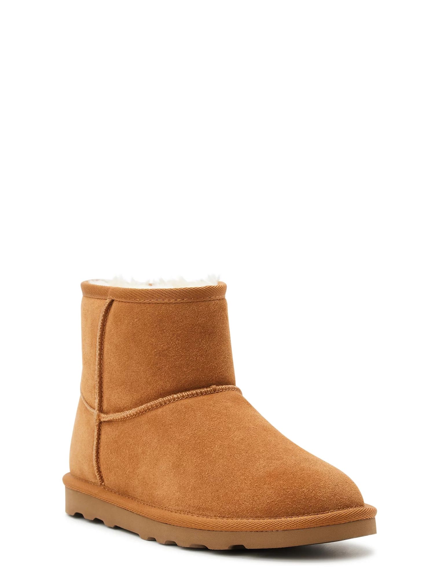 Time and Tru Women's Mini Genuine Suede Boot | Walmart (US)