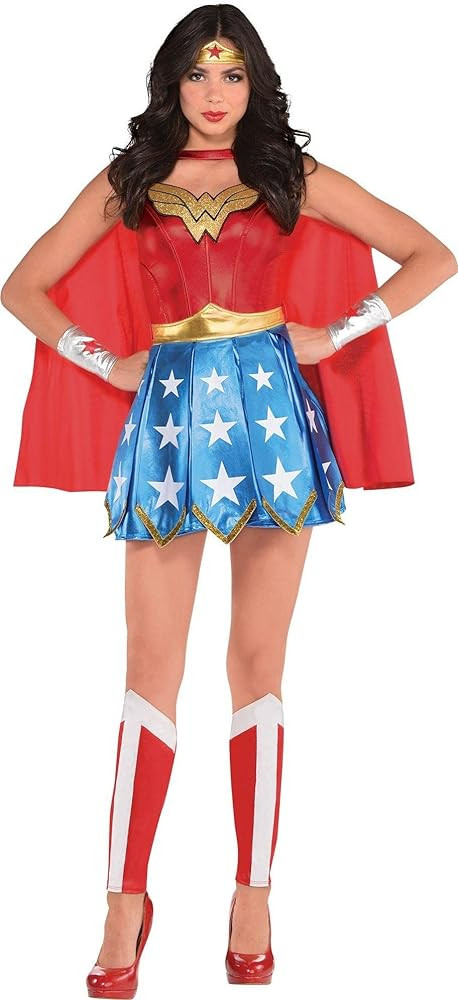 Costumes USA Wonder Woman Costume for Adults, Includes a Dress, a Headband, Gauntlets, a Cape, an... | Amazon (US)