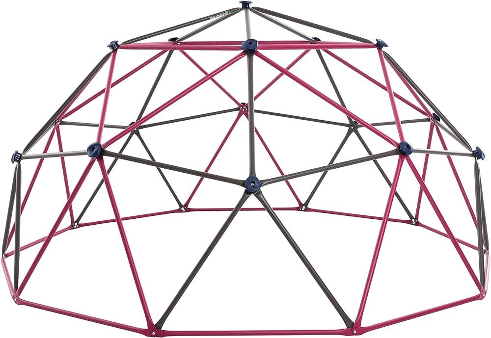 Lifetime 91088 Geometric Dome Climber Jungle Gym, 5.5' High x 11' Wide, Berry & Brown, 66-Inch | Amazon (US)